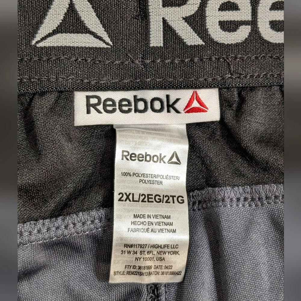 Reebok Men's Gray Active Knit Training Shorts, Size 2XL, New With Tag